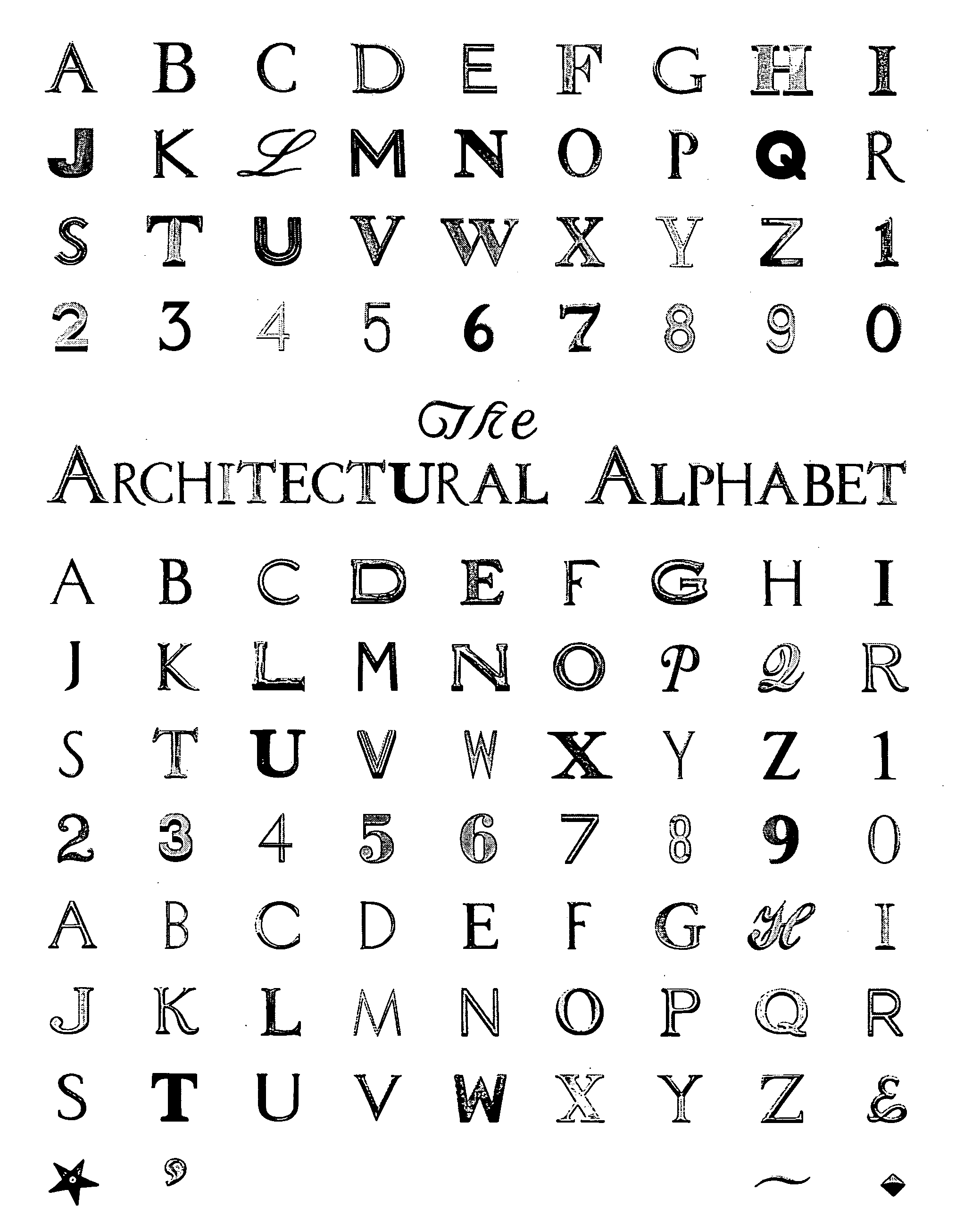 Method and system for creating, modifying, and storing photographic fonts