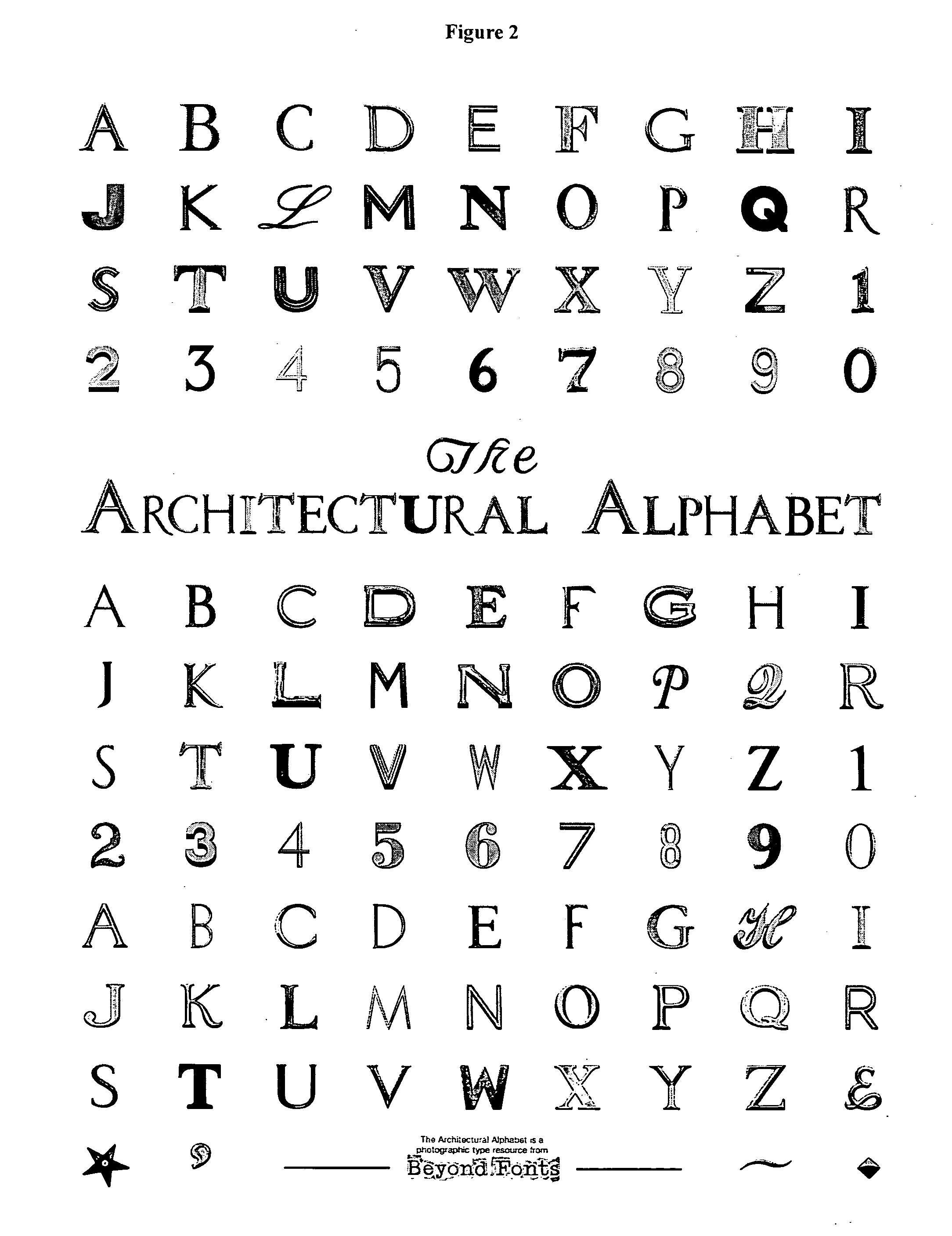 Method and system for creating, modifying, and storing photographic fonts