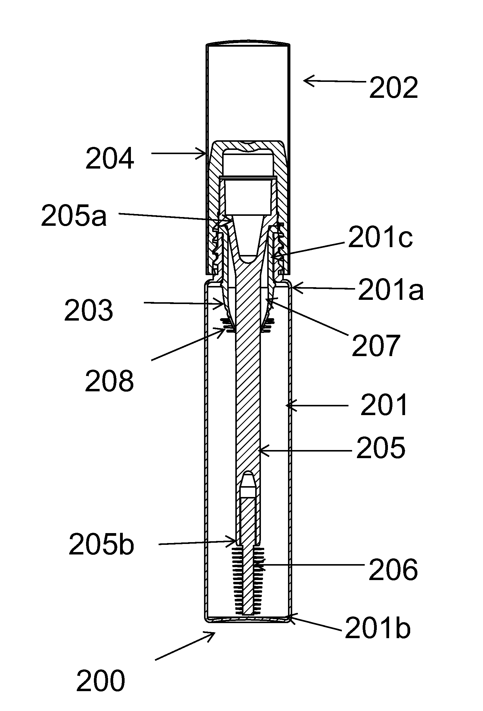 Wiper member for a container