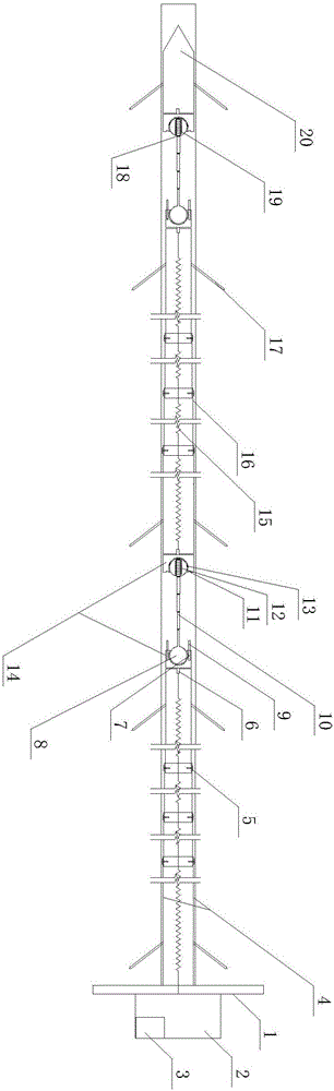 Multi-point displacement meter capable of automatically measuring space displacement