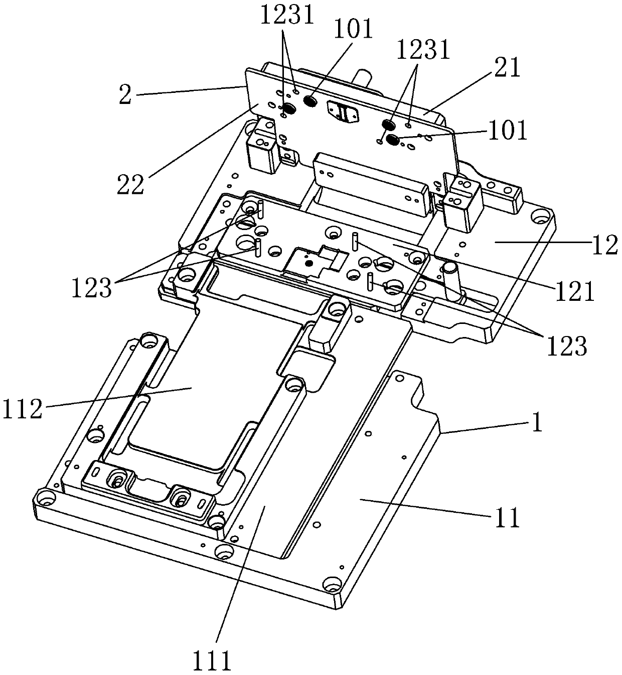 Detector for detecting liquid crystal module