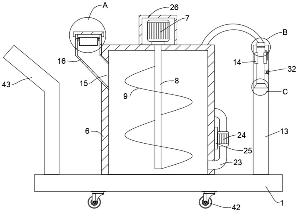 Paint spraying device for house building decoration and application method thereof