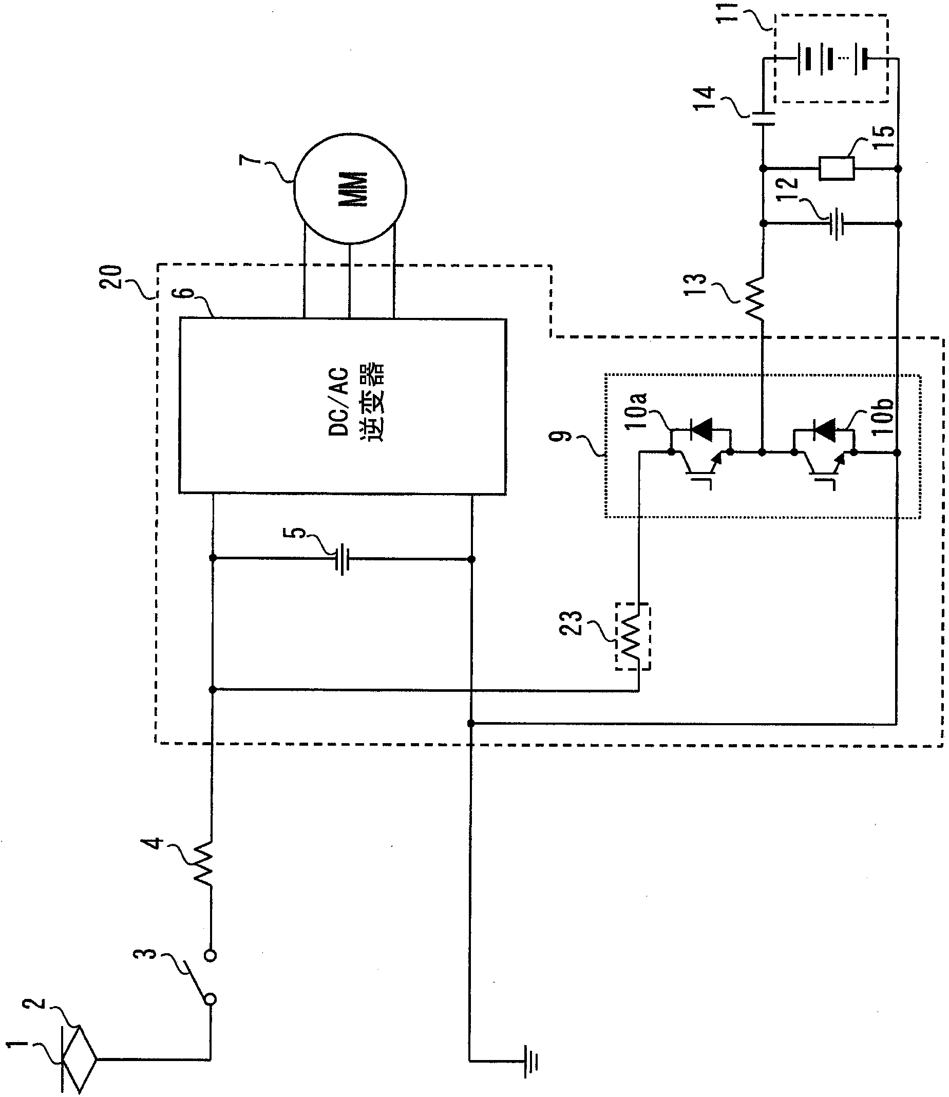 Electric power conversion system equipped with electric storage device