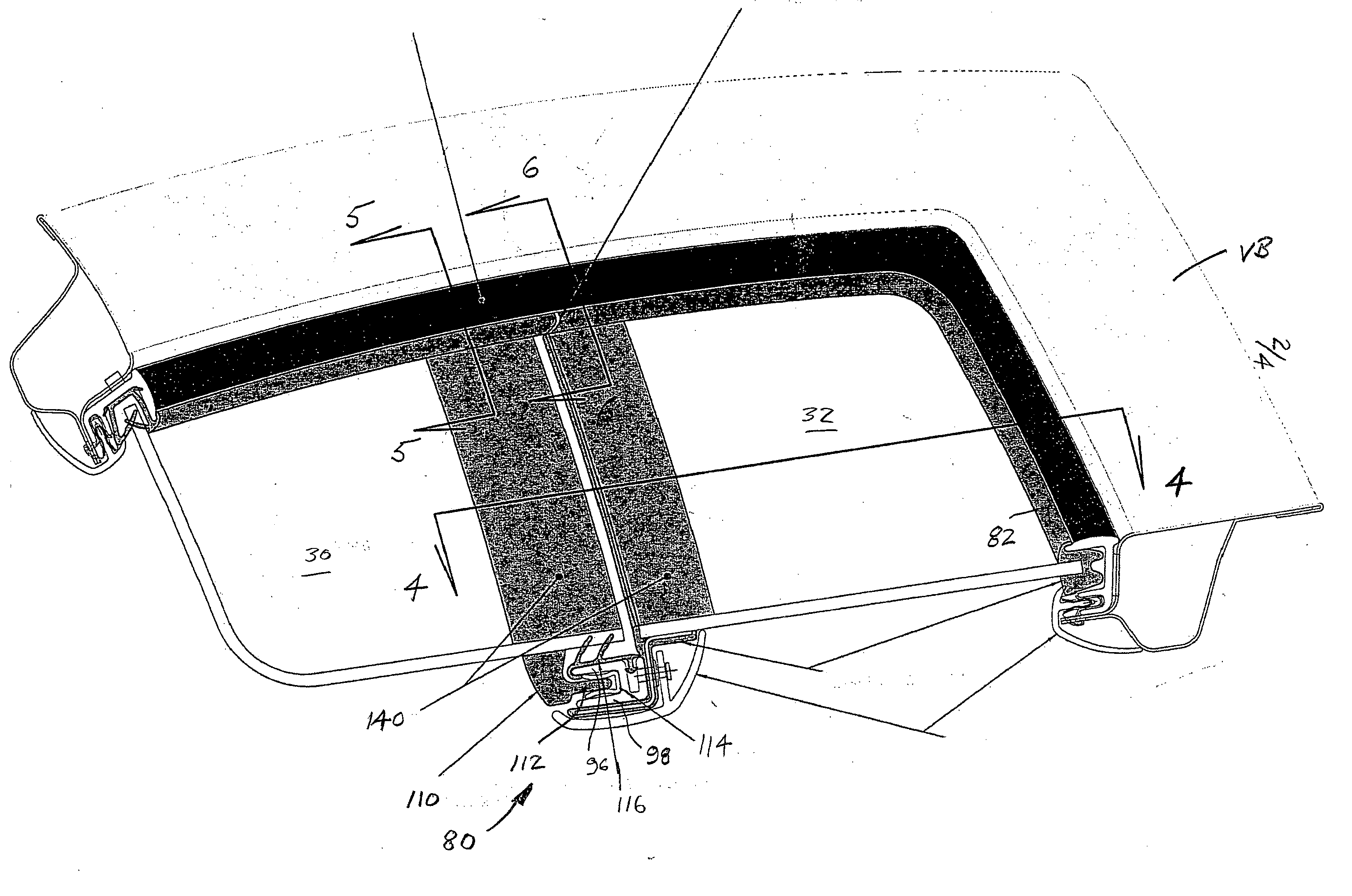 Invisible division bar modular assembly