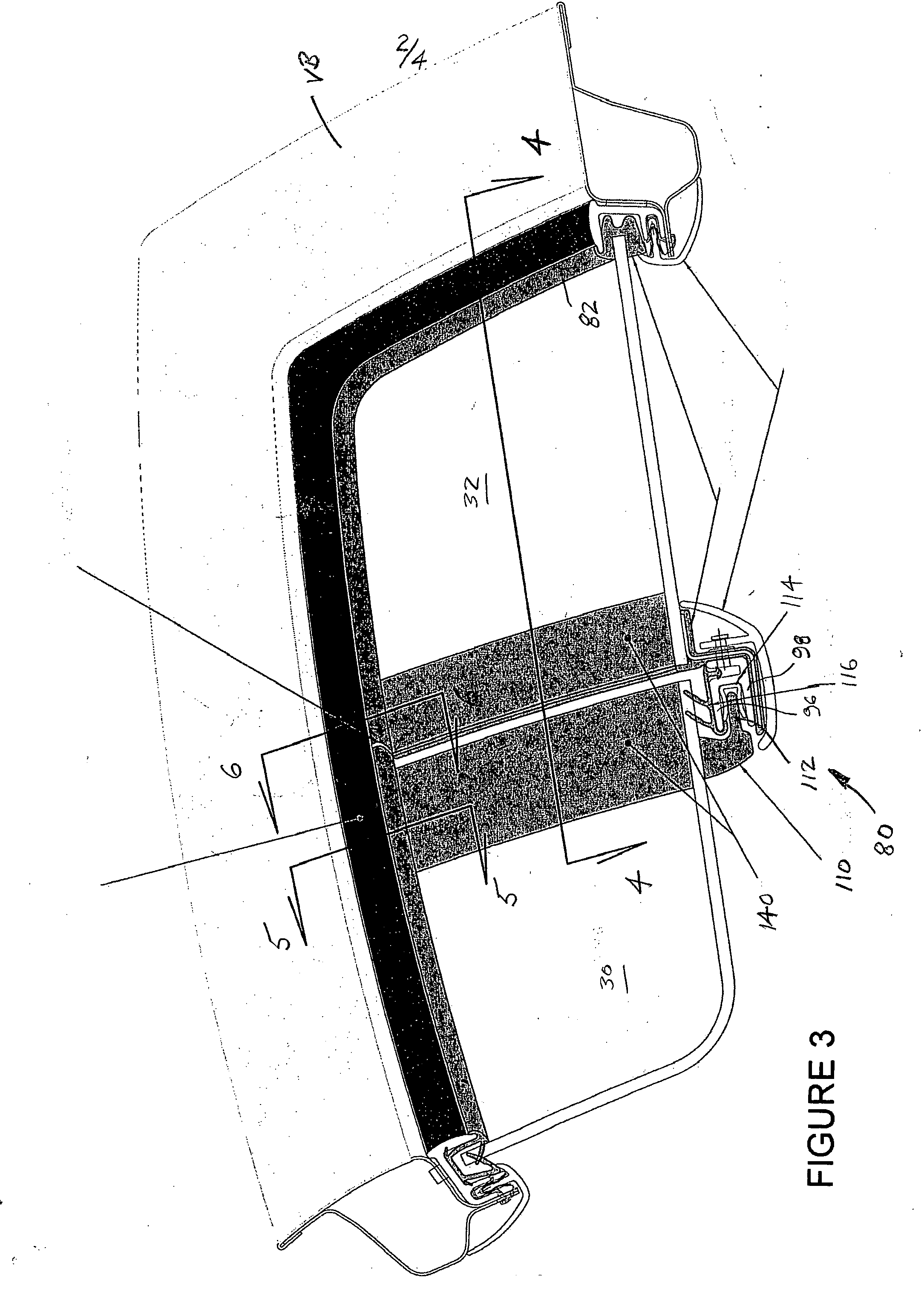 Invisible division bar modular assembly