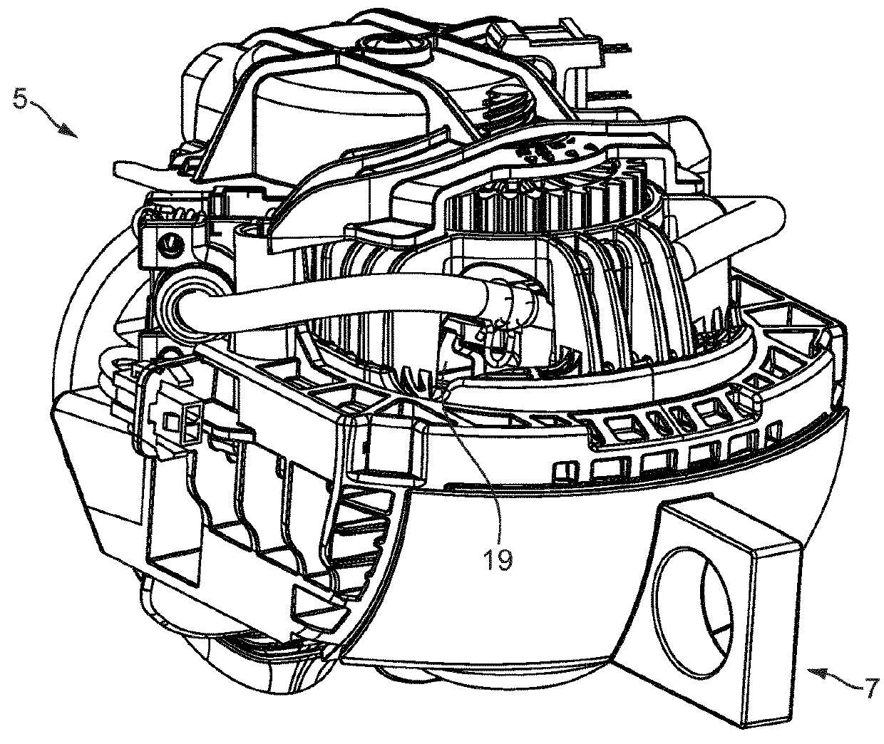 Beverage preparation machine with single motor actuation