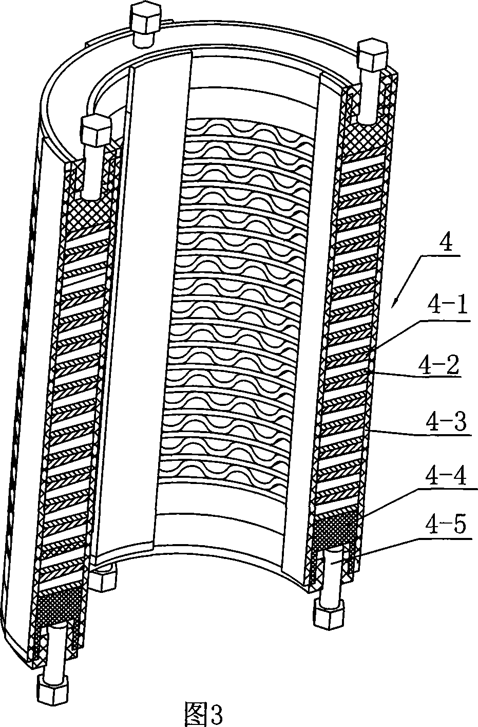 Self-cleaning sewage treating device