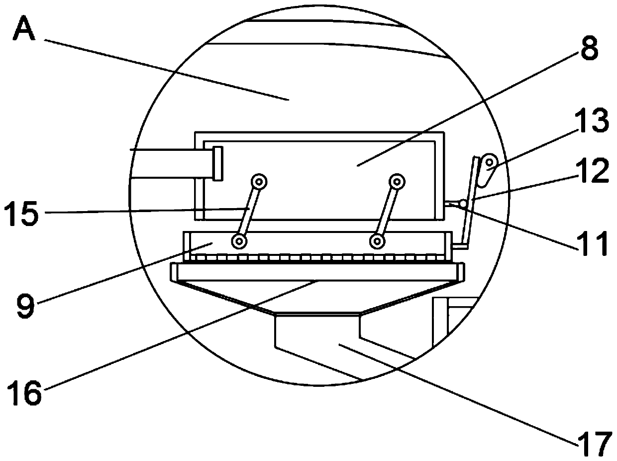 Feces removal and treatment device for poultry breeding