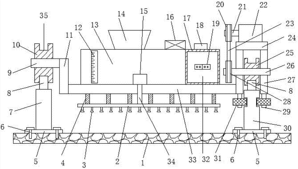 Concrete pavement automatic spraying and maintaining device for bridge construction