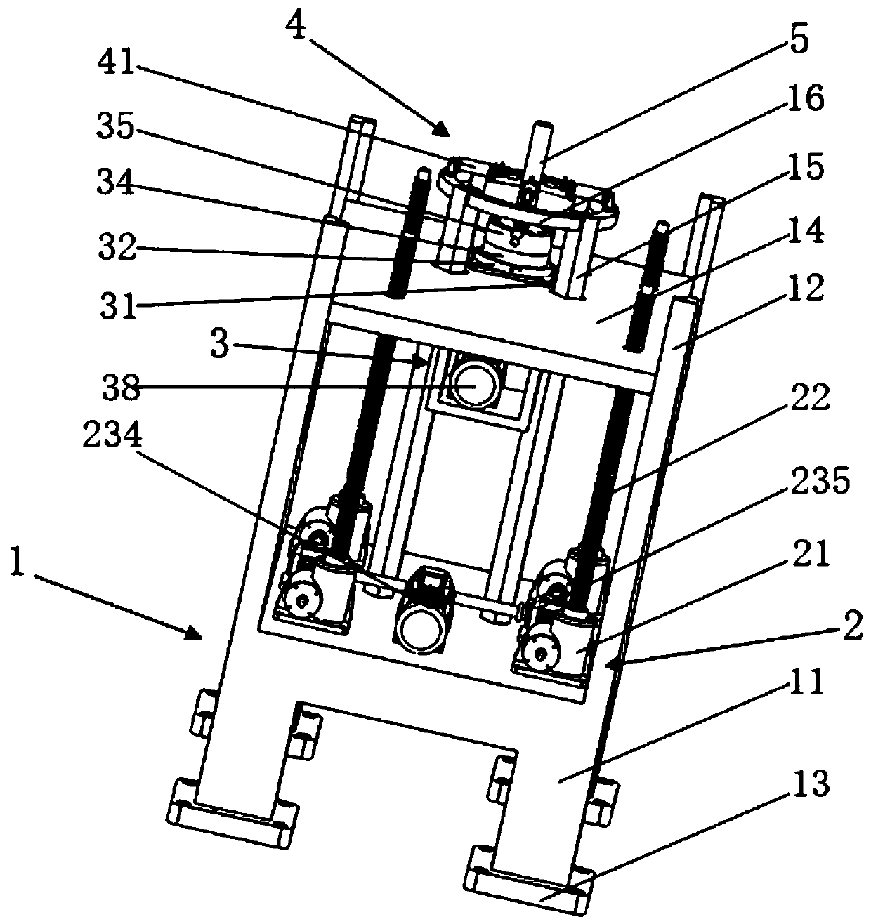 Current assisted rolling device for realizing rod surface layer gradient nanocrystallization