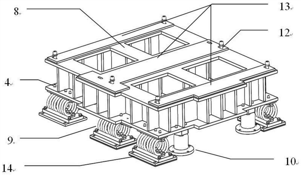 Shock absorption foundation of control rod driving mechanism fan