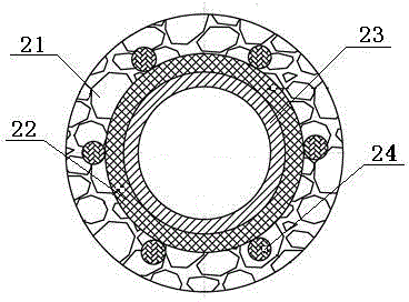 Nonmetallic flexible composite continuous pipe oil extraction device