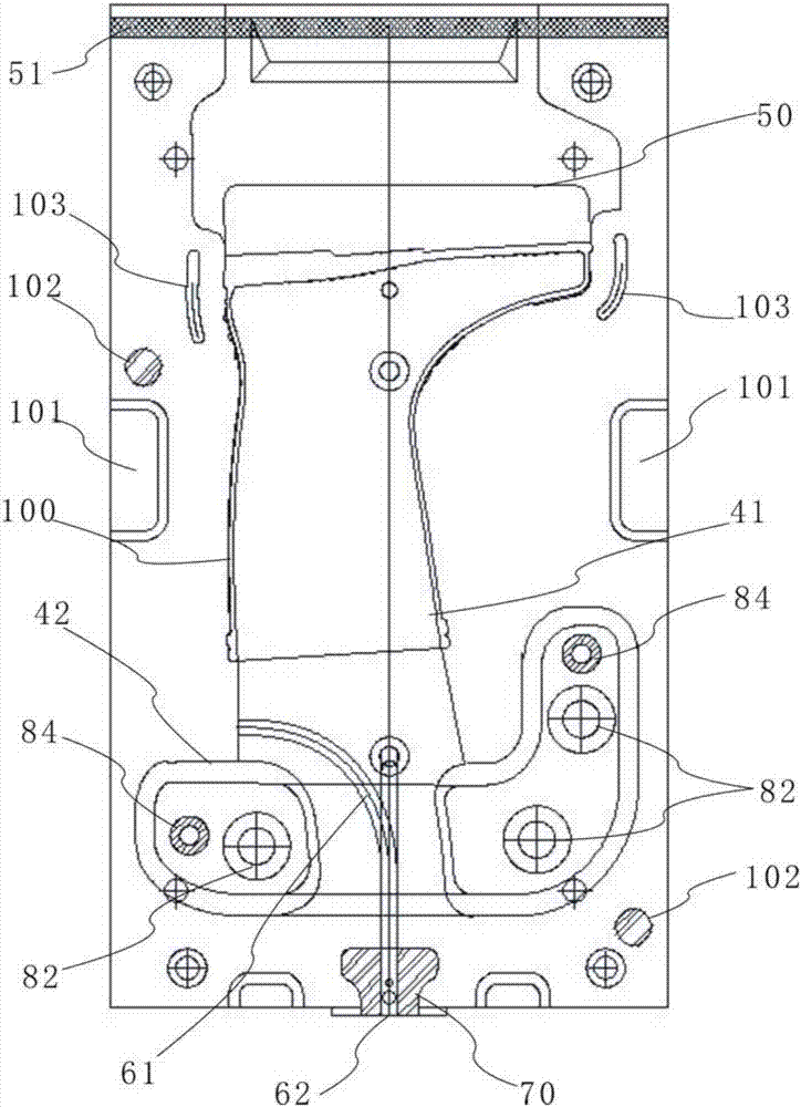 Steel aluminum composite mould of high wading boot