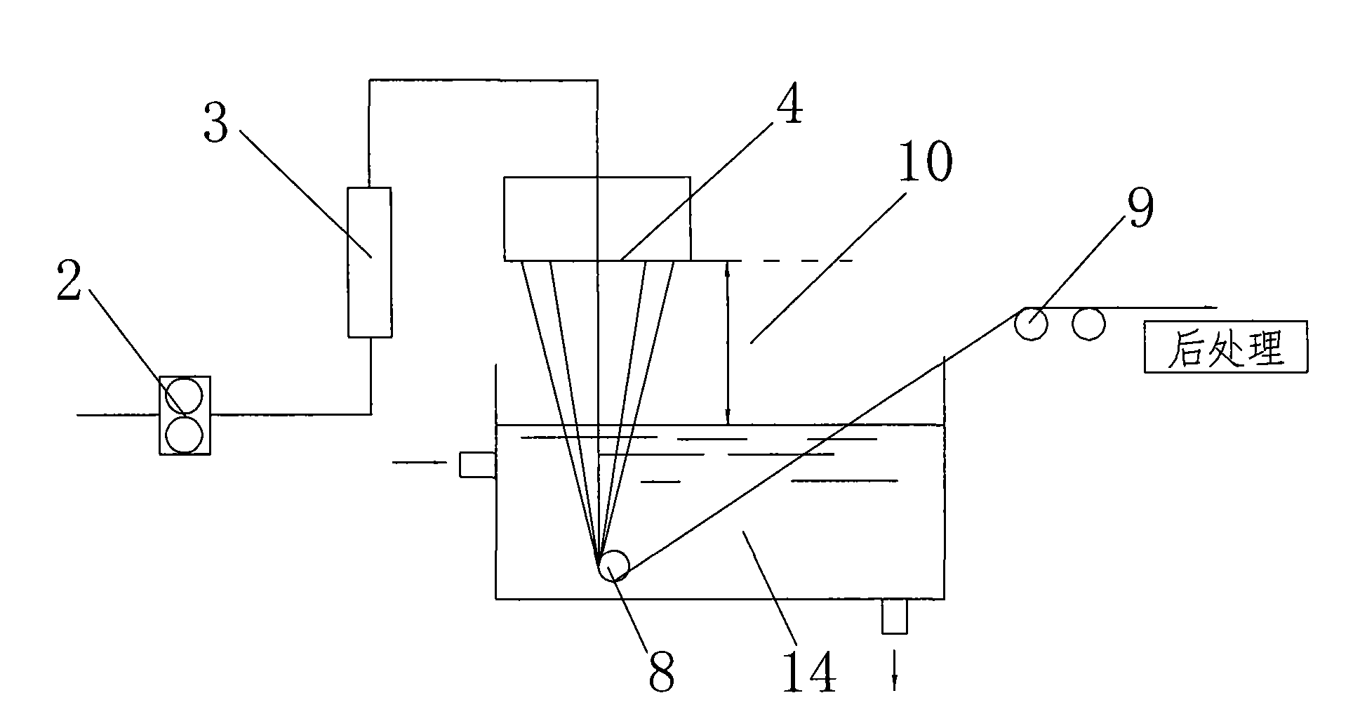 Vertical atomized chemical fiber molding method