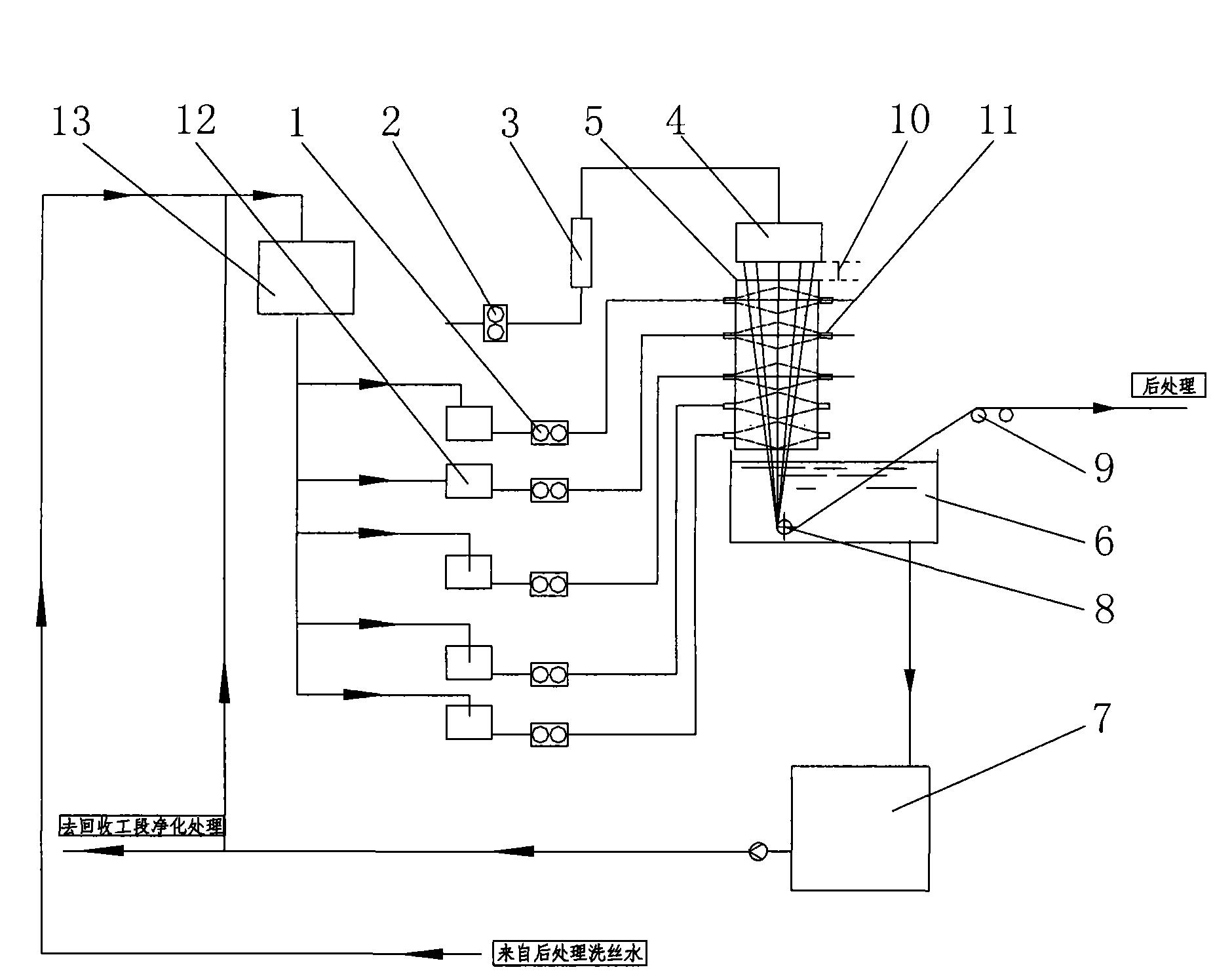 Vertical atomized chemical fiber molding method