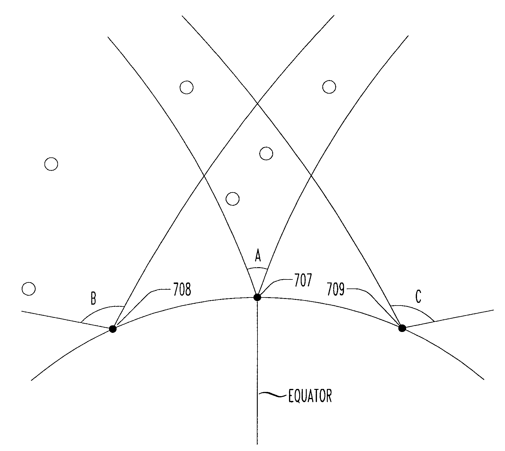 Culled satellite ephemeris information based on limiting a span of an inverted cone for locating satellite in-range determinations