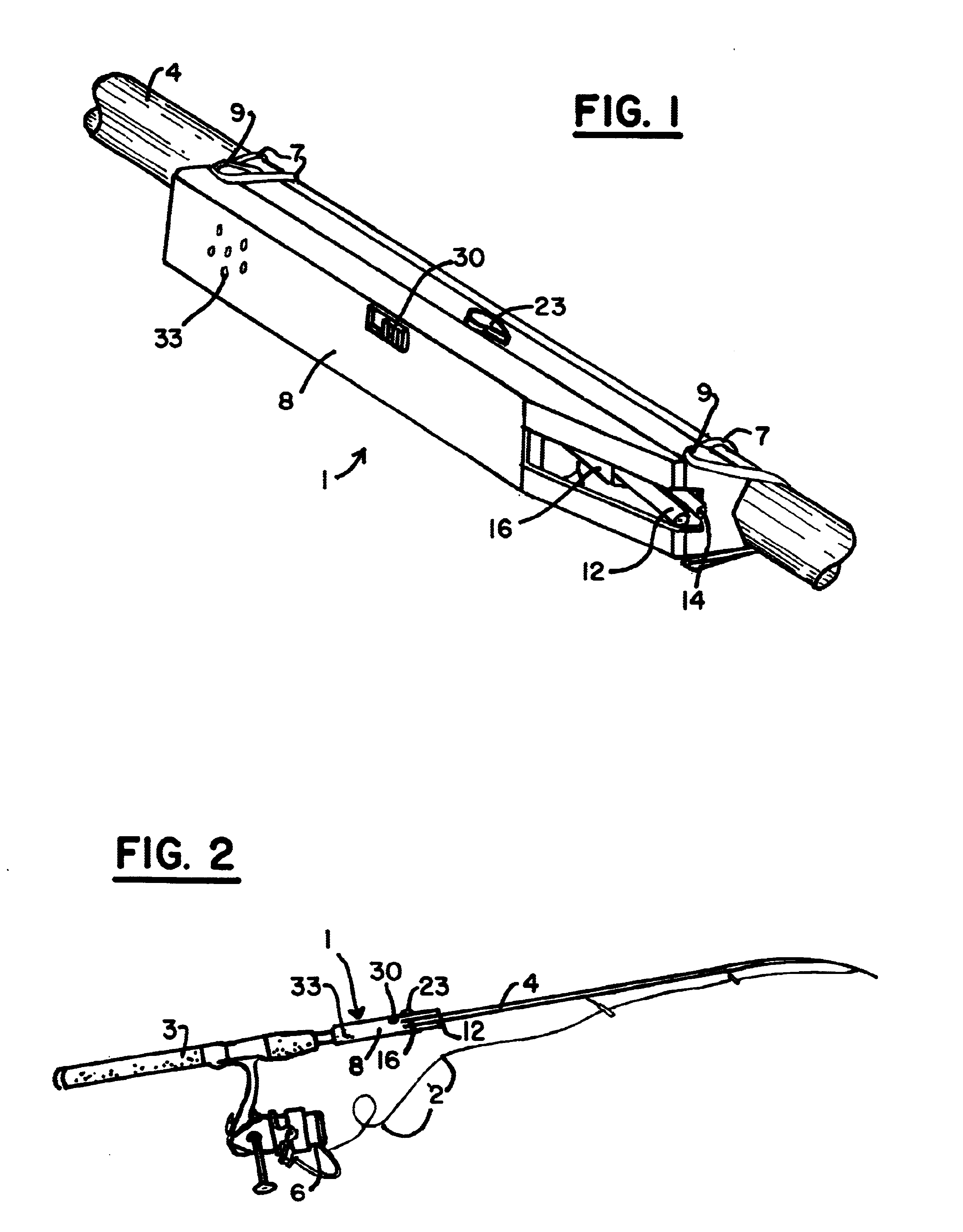 Fish alarm and line release device