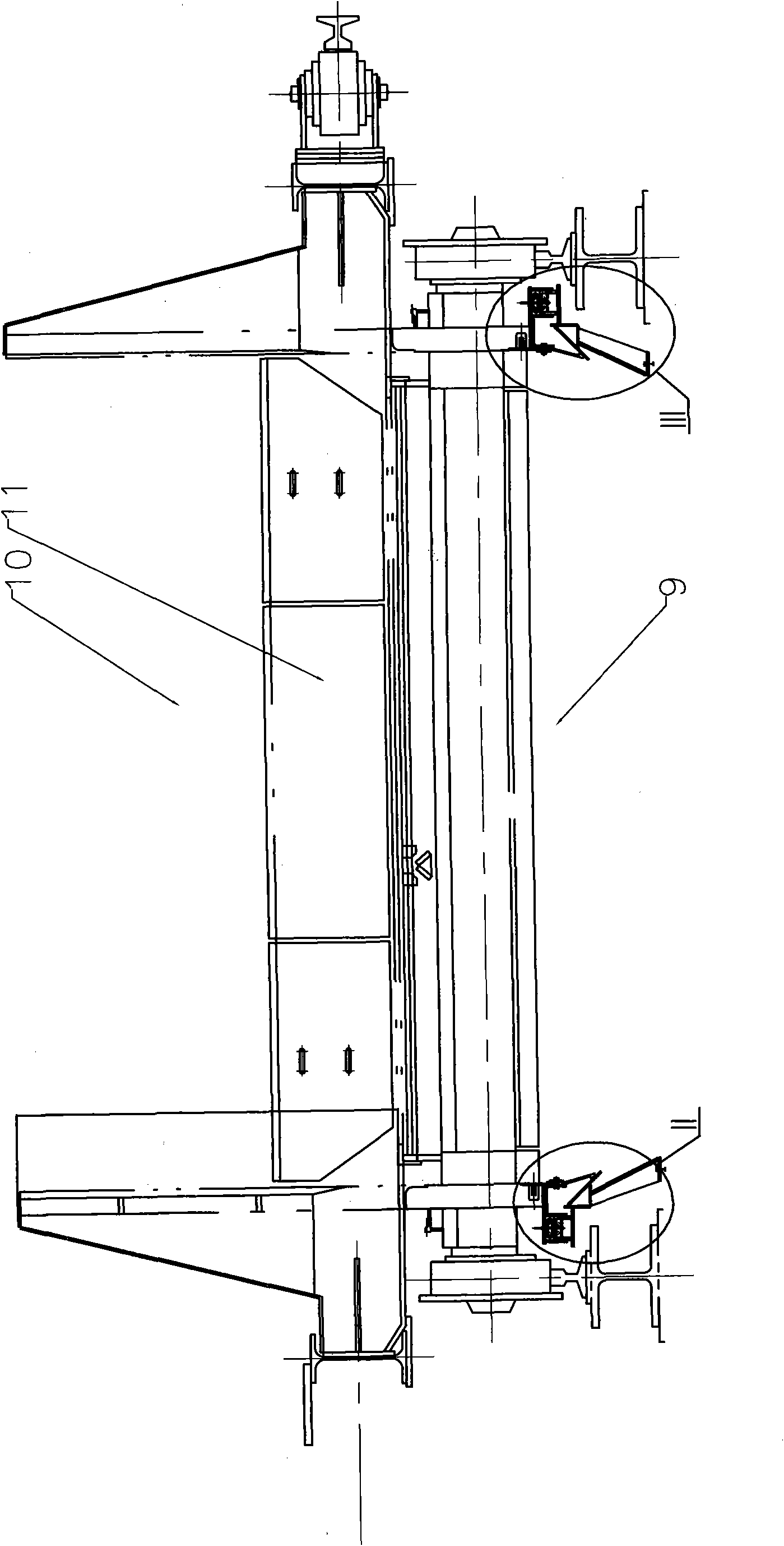 Seal structure between wind chamber and the lower part of sintering ring cold machine trolley of steel and iron plant