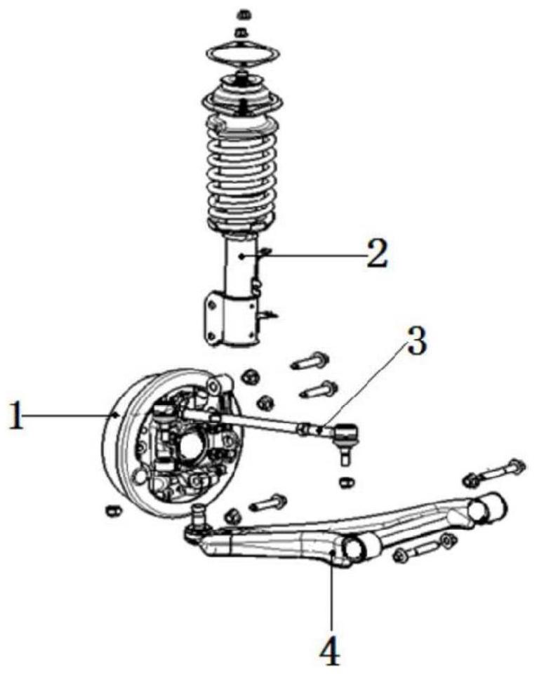Rear wheel suspension and car