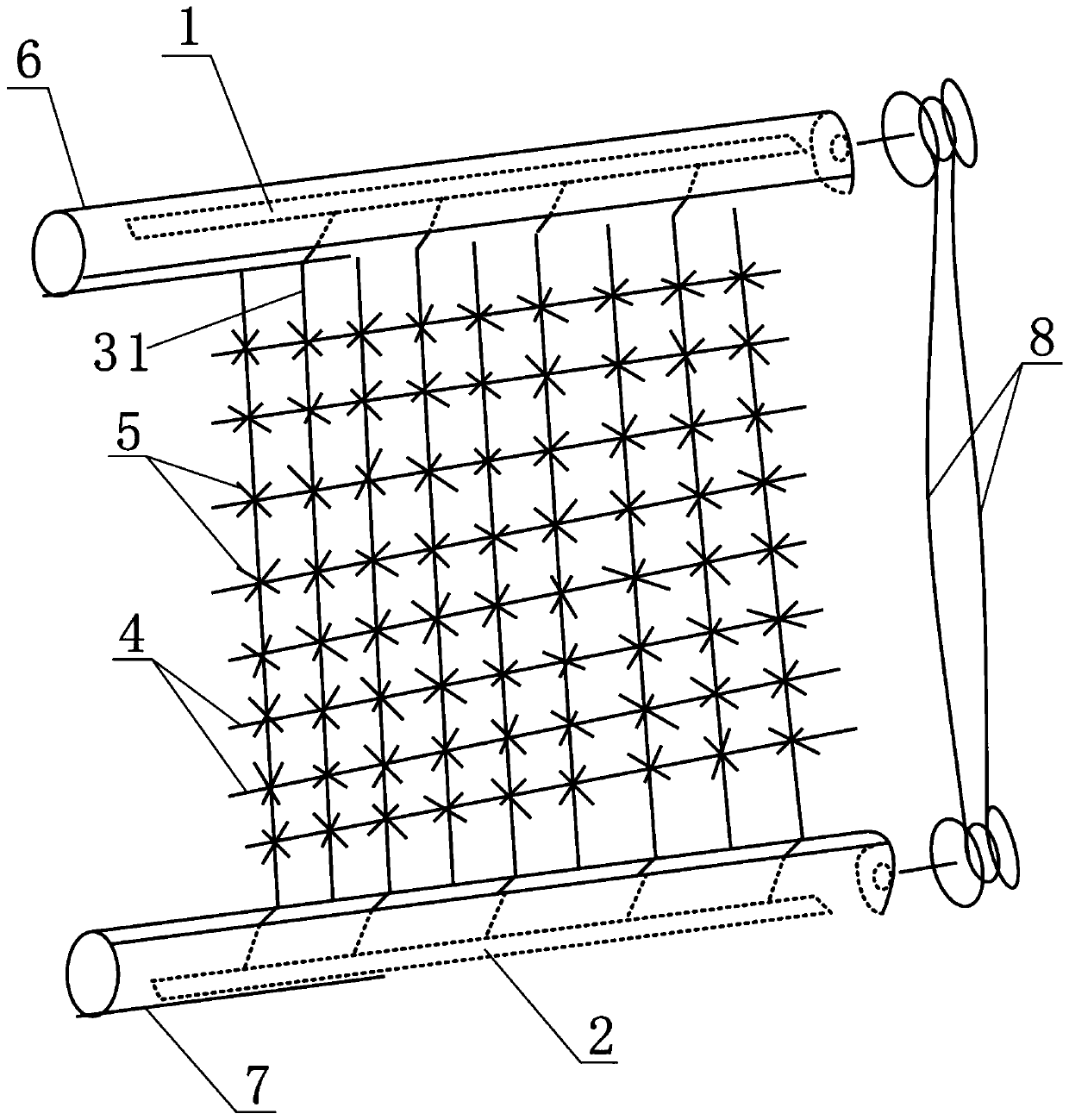 A screen window system based on electrostatic dust collection and automatic dust removal