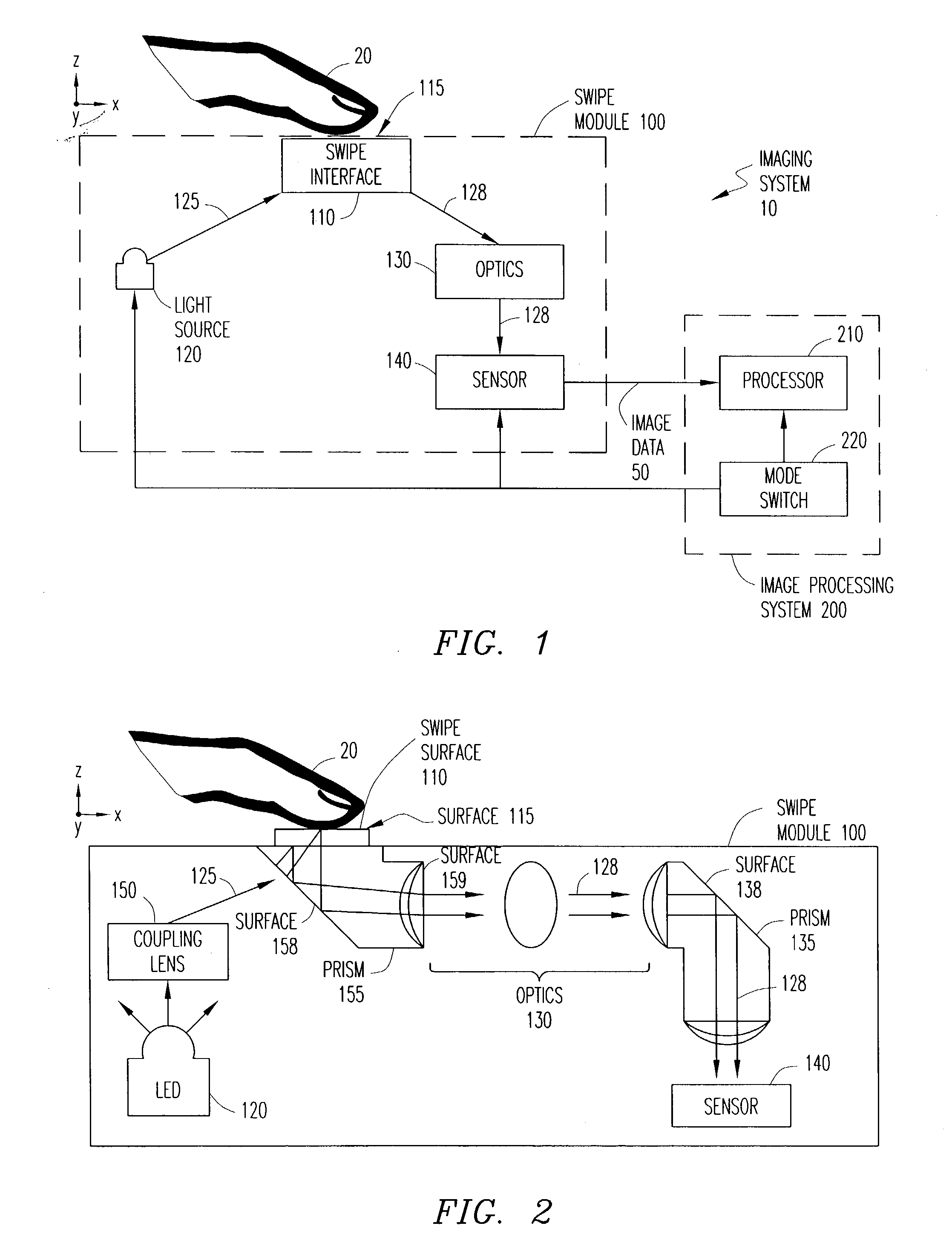 System and method for time-space multiplexing in finger-imaging applications