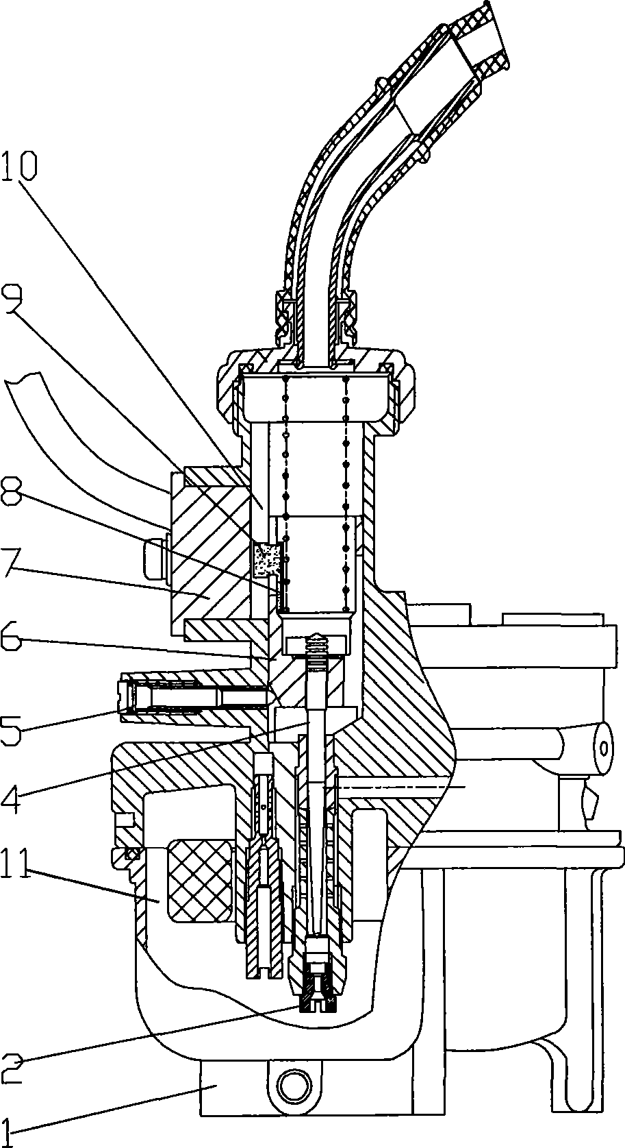 Ignition control carburetor of internal combustion engine