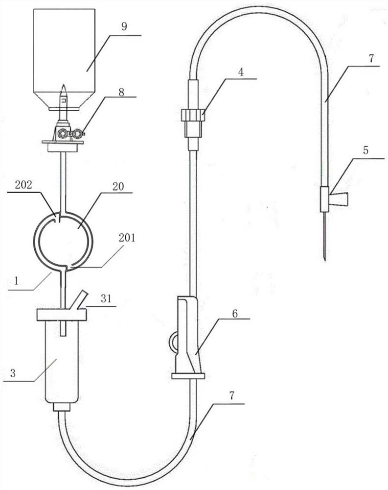 Infusion apparatus capable of automatically stopping liquid and preventing blood return