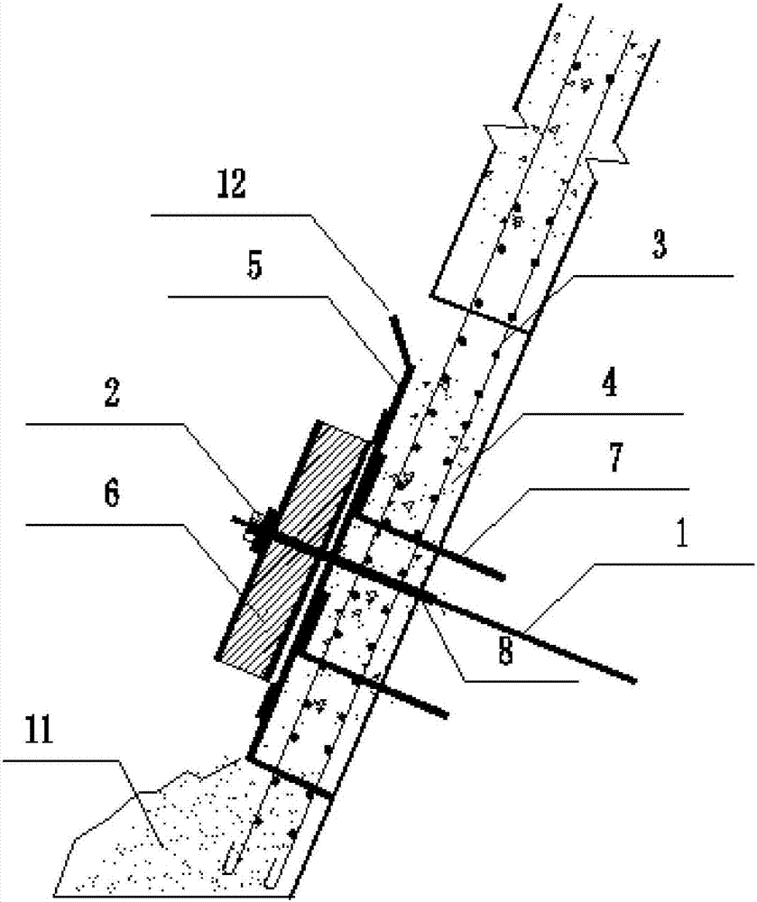 Construction method for prestressed anchoring reinforced concrete panels of slopes and formwork forming structure of concrete panels