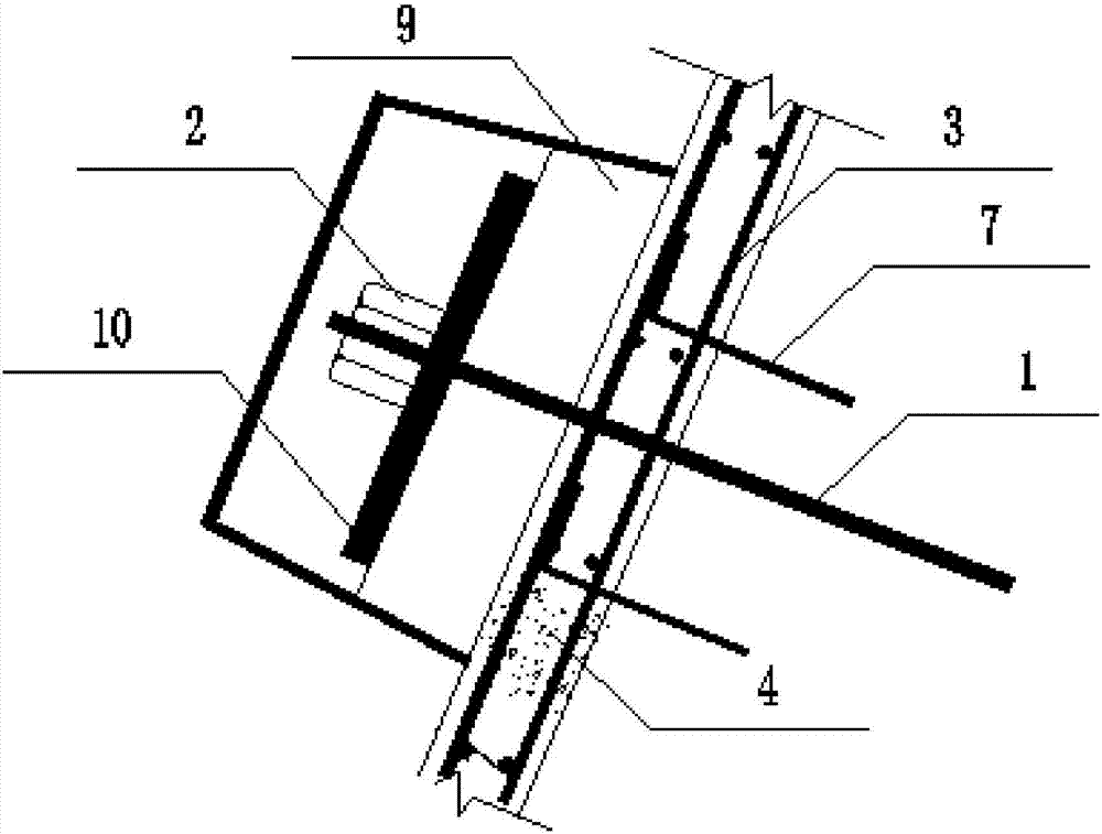 Construction method for prestressed anchoring reinforced concrete panels of slopes and formwork forming structure of concrete panels