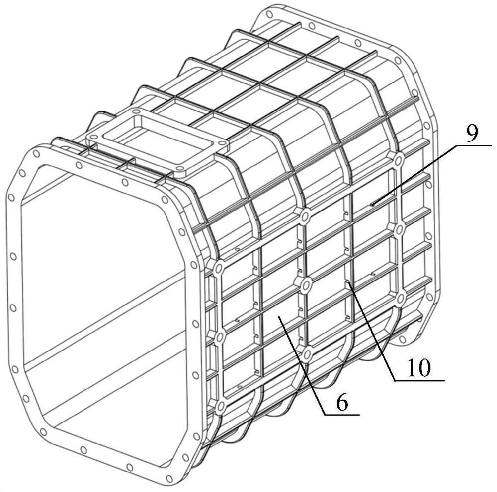 Self-cooling vibration suppression and noise reduction transmission shell