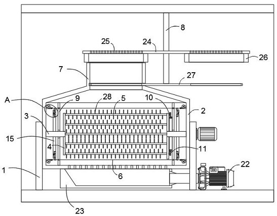 Non-woven fabric circulating type cotton blending machine