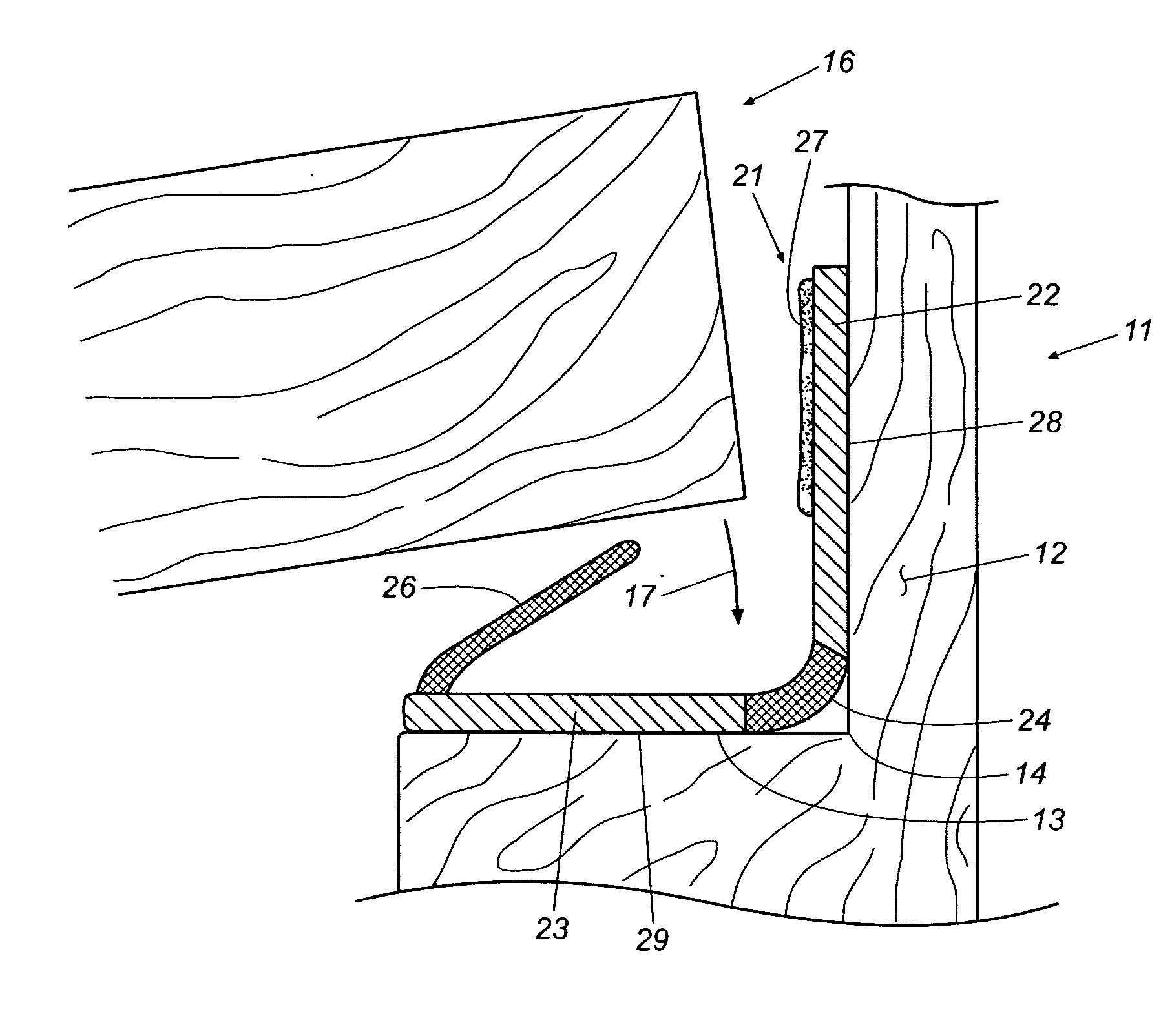 Rollable door seal with integral intumescent strips