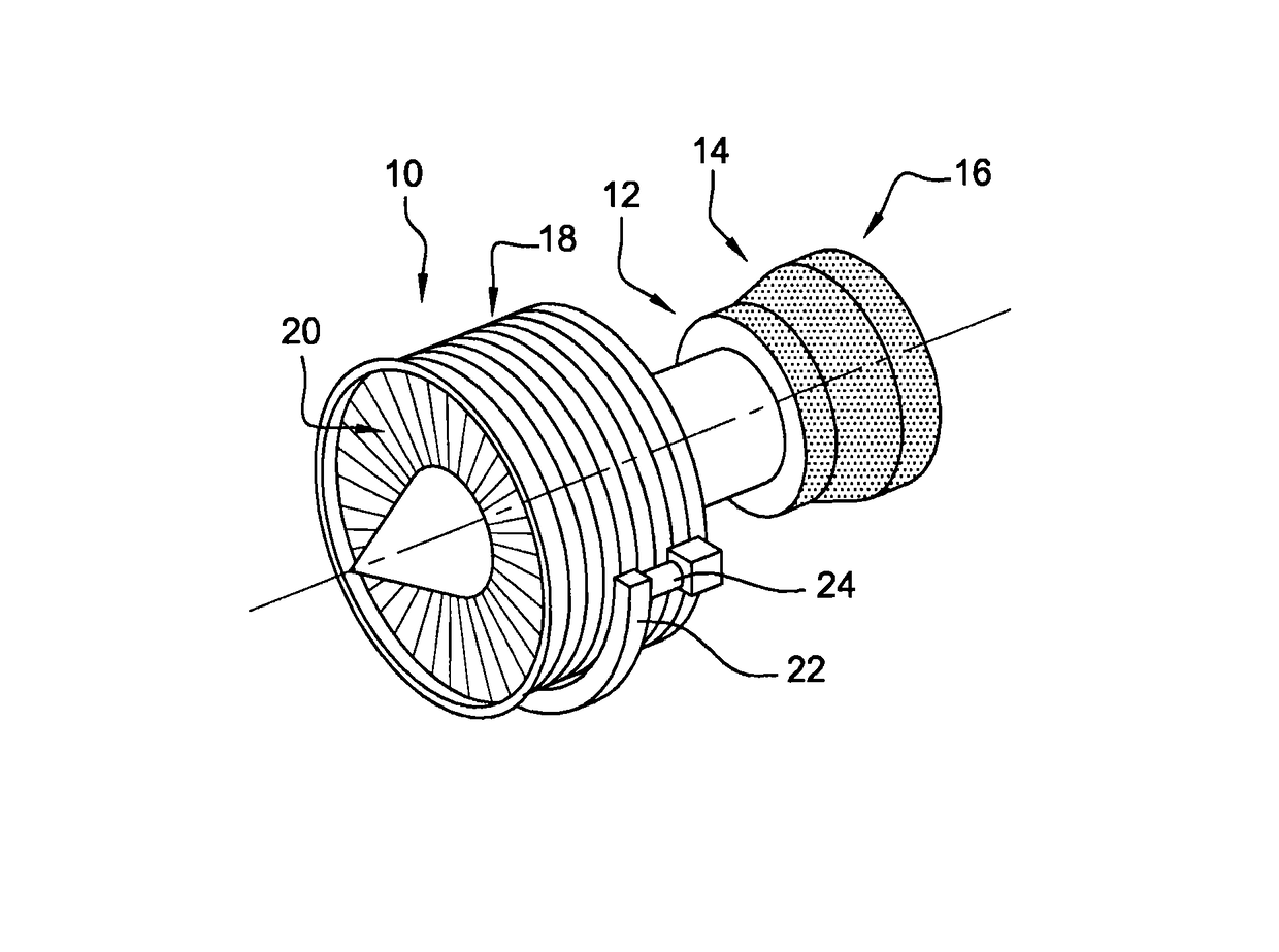 Oil and fuel circuits in a turbine engine