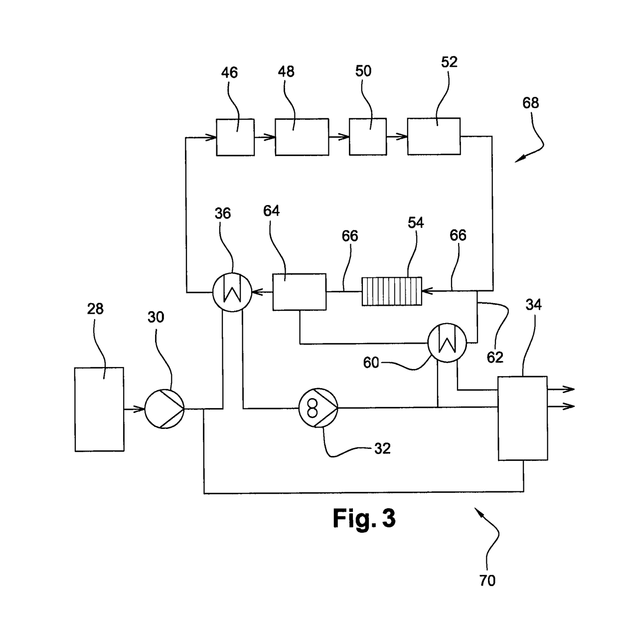 Oil and fuel circuits in a turbine engine