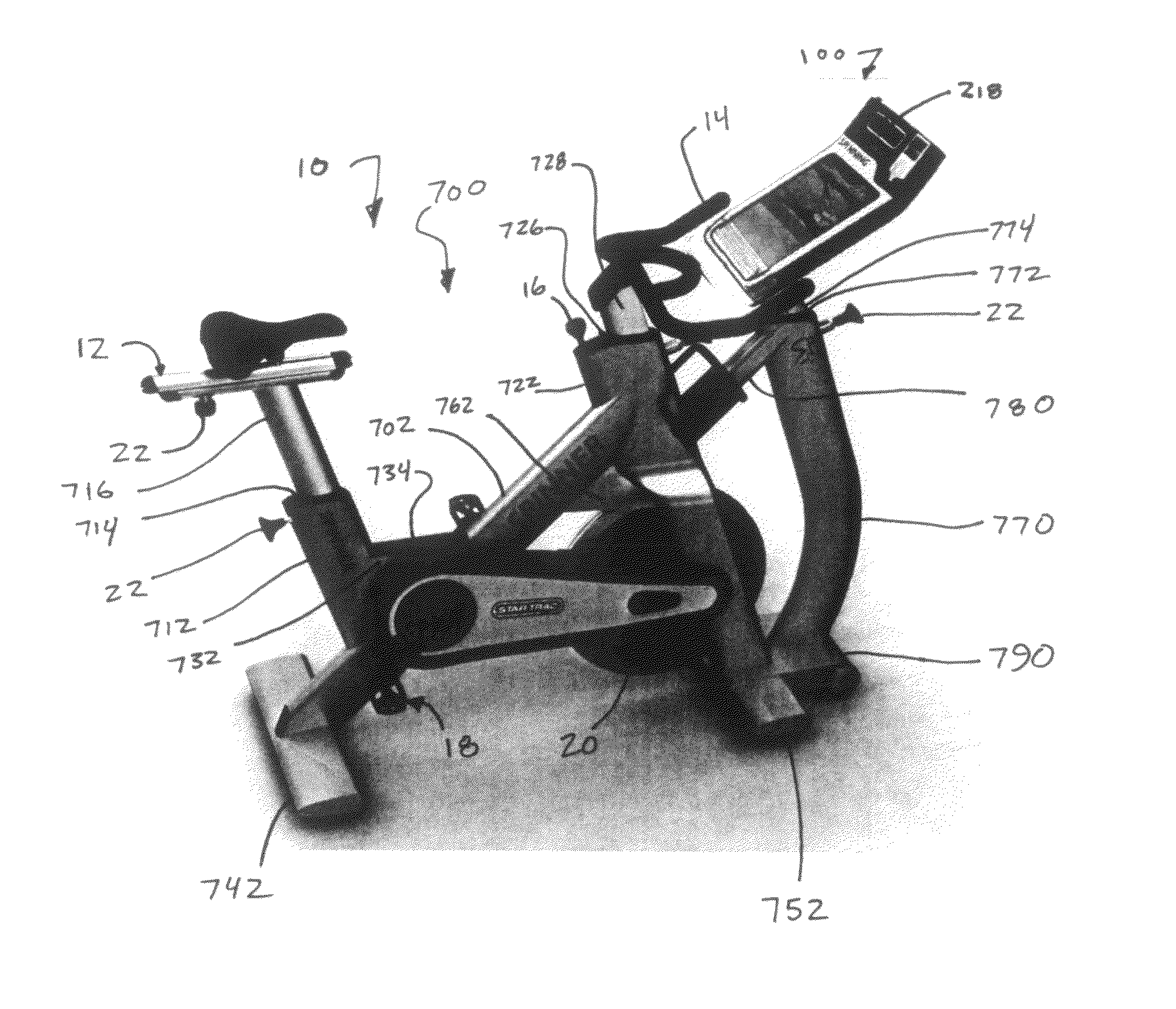 Programmable exercise bicycle