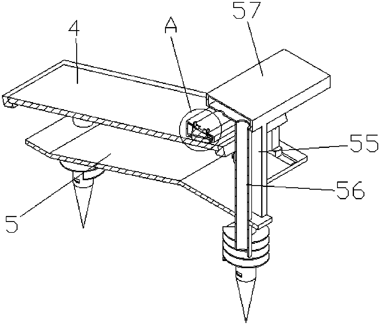 Solar photovoltaic power generation supporting structure based on fishing-light complementation