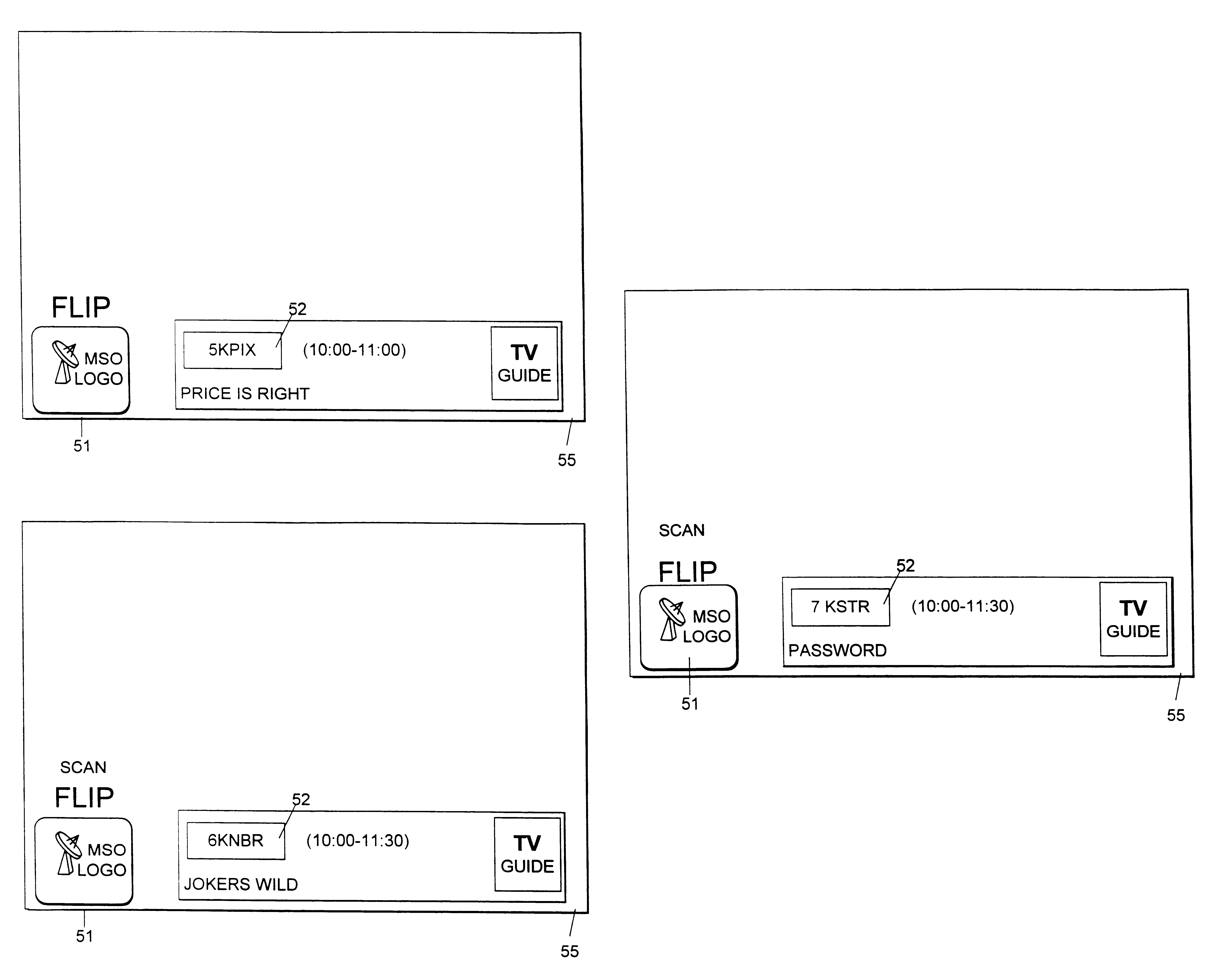 Electronic television program guide schedule system and method with scan feature