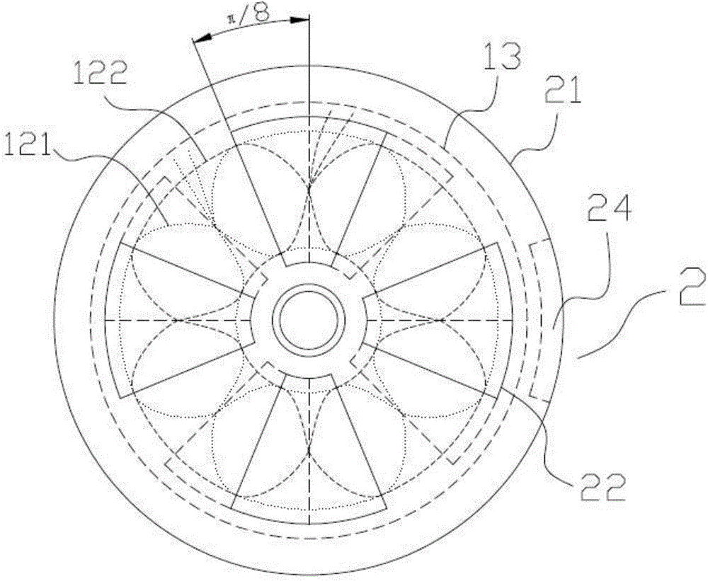 Time grating angular displacement sensor