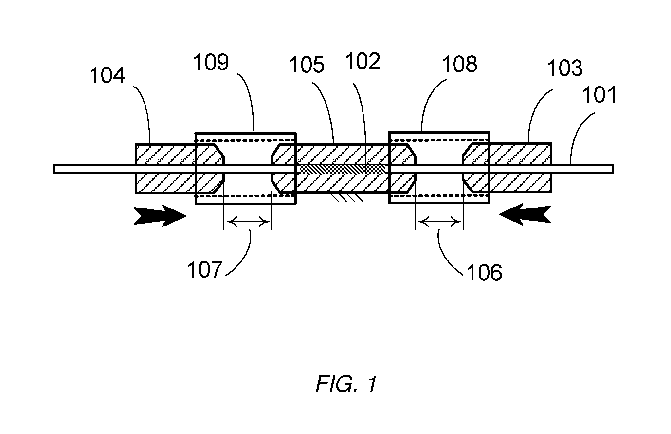 Double-Sided Compression-Tuned Fiber Bragg Grating