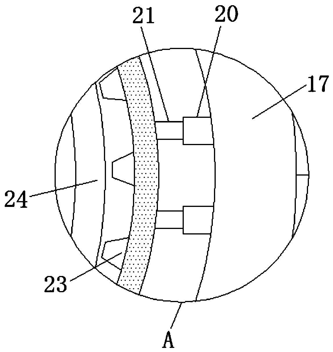 Metal pipe welding device capable of adjusting spacing