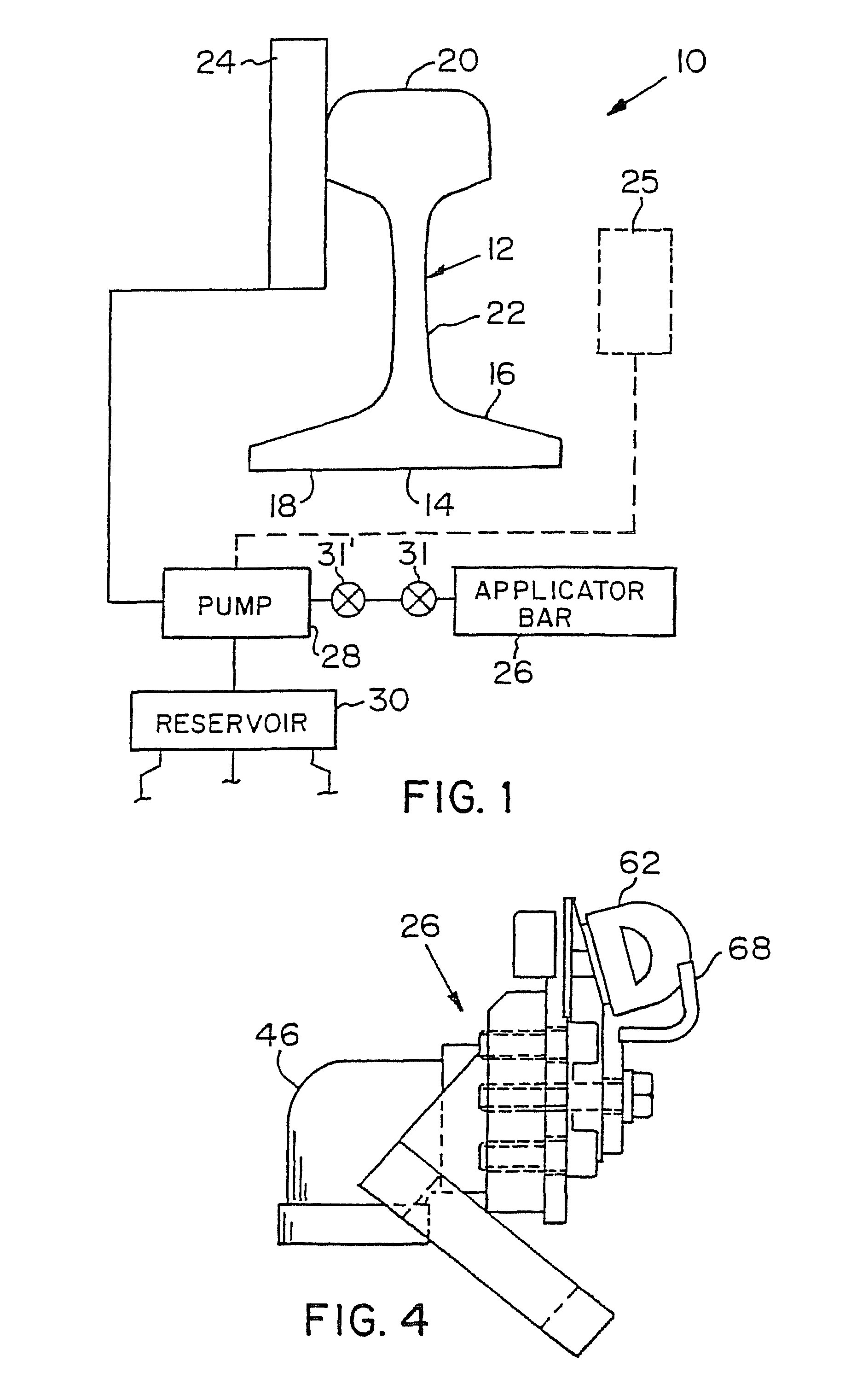 Top of rail applicator