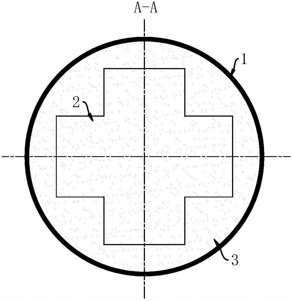 Offshore wind power plant draught fan single pile foundation and construction method