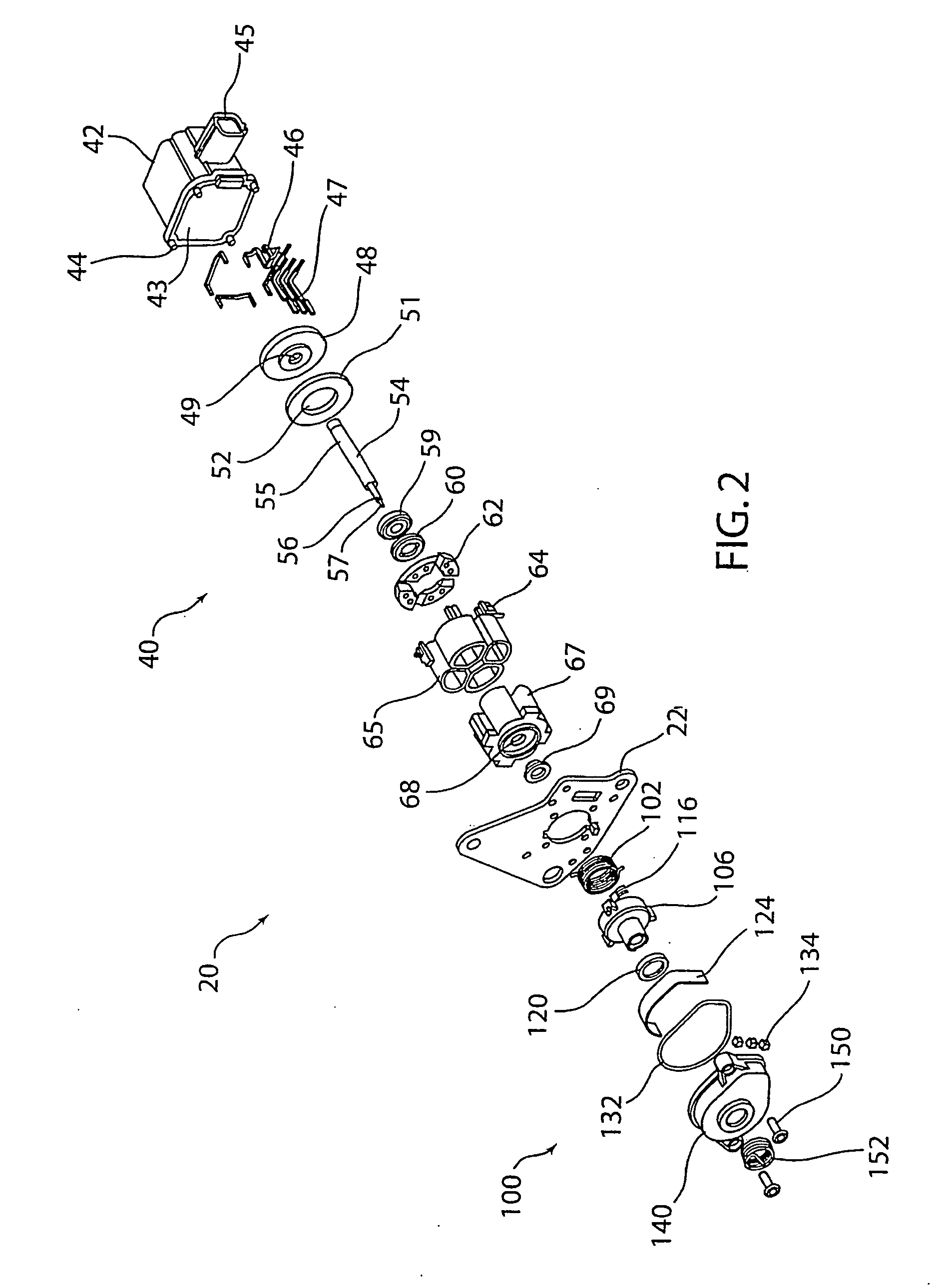 Rotary actuator with non-contacting position sensor