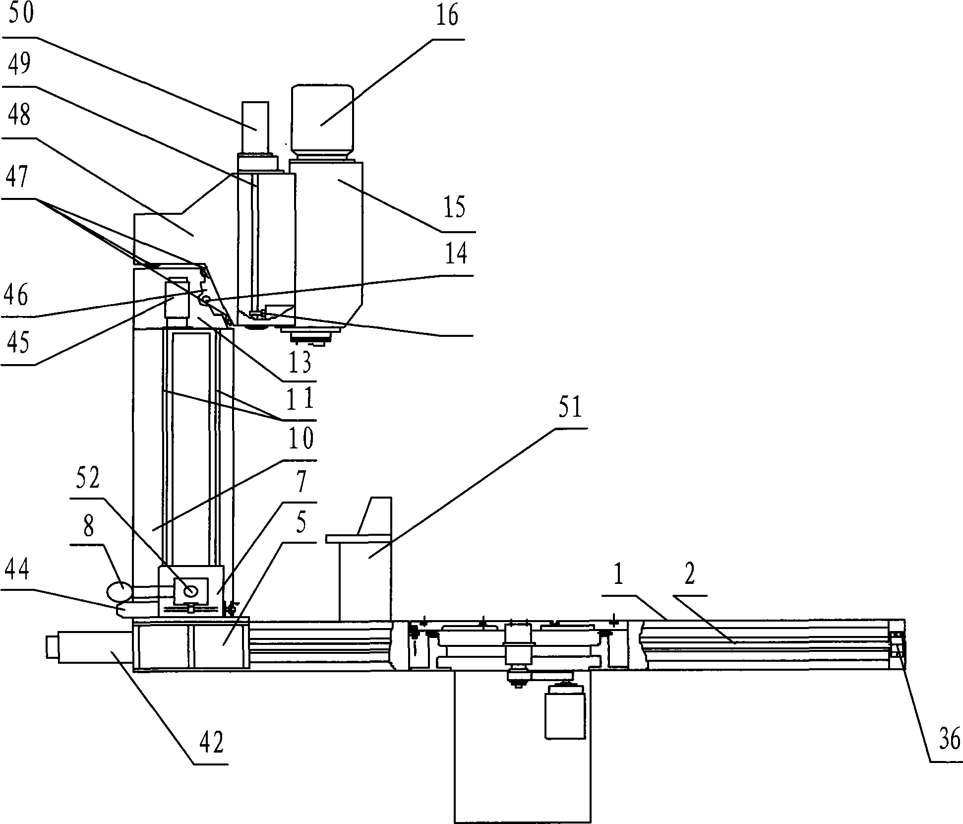 Aggregate machinery for machining large-sized mechanical components