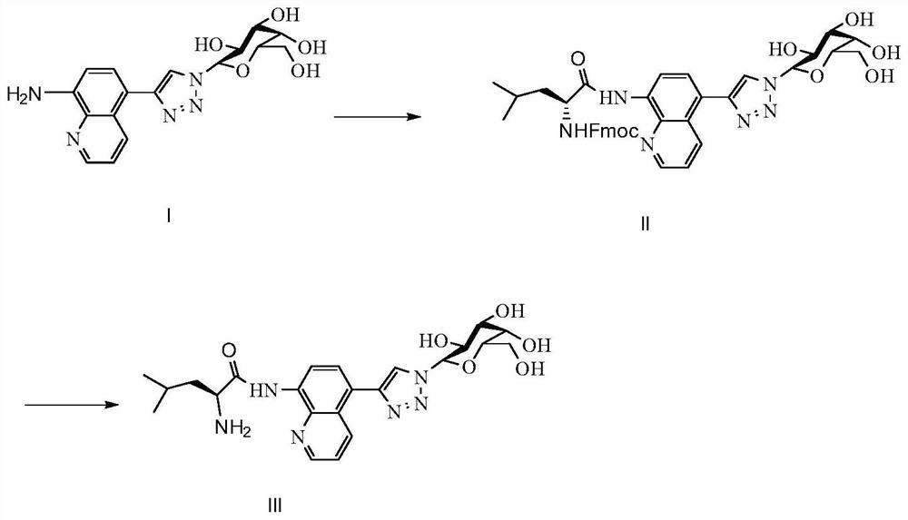 A ratiometric leucine aminopeptidase fluorescent probe, its preparation method and its application in targeted imaging of liver tumor cells