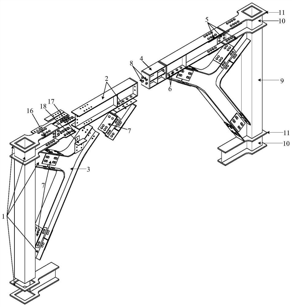 An Eccentric Bracing System of Restorable Functional Steel Frame with Large Clearance