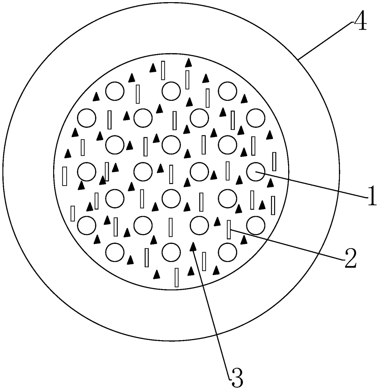 Thermoplastic composite core for overhead conductor and manufacturing method thereof