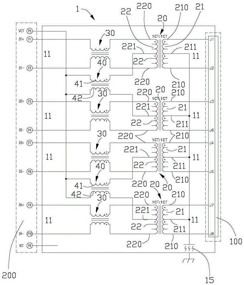 Filter circuit and electrical connector with the same