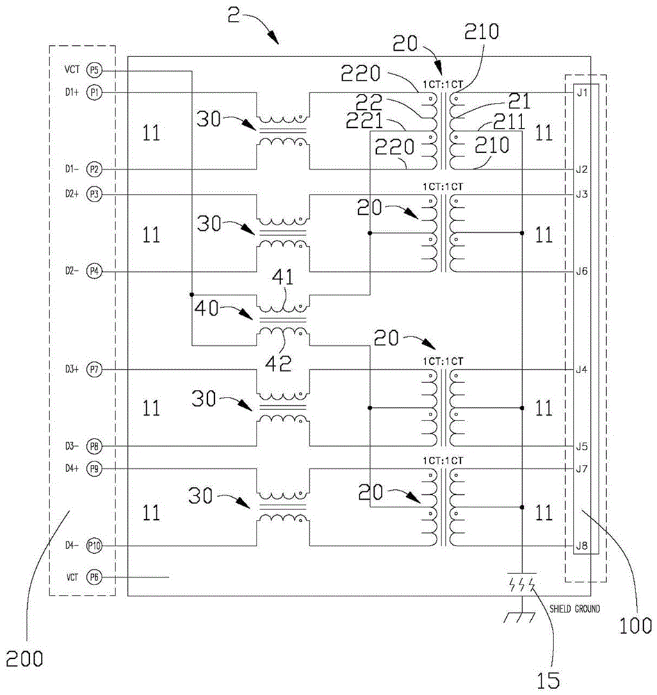 Filter circuit and electrical connector with the same