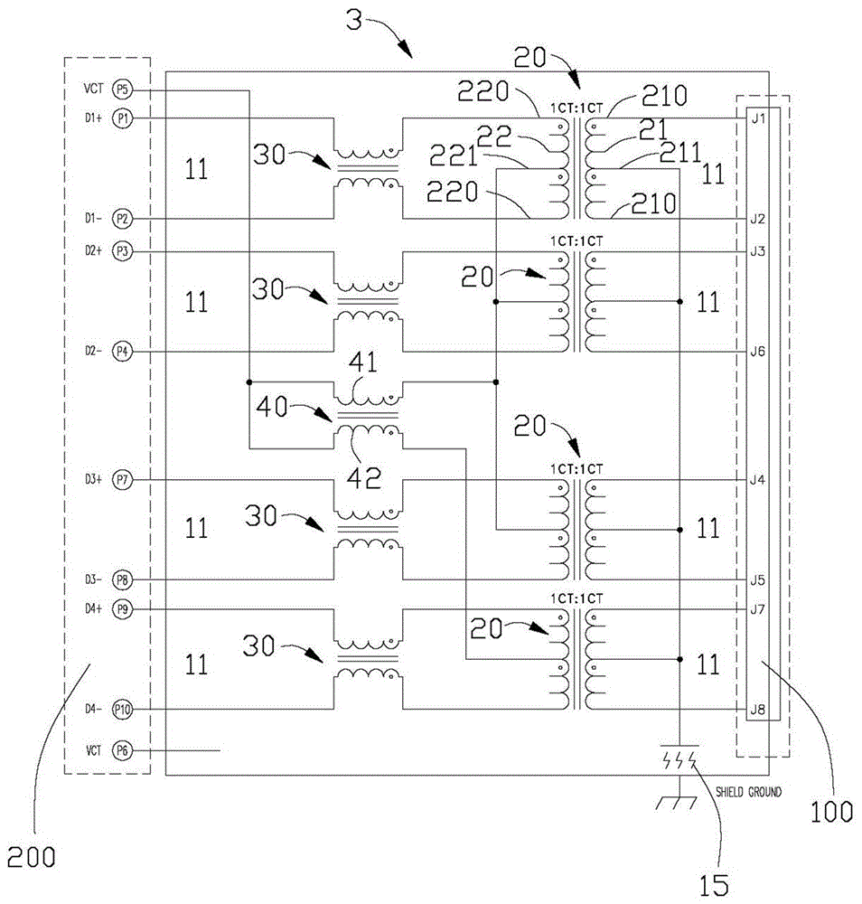 Filter circuit and electrical connector with the same